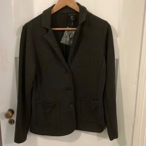 Tahari Knit Blazer - Dark Heather Grey